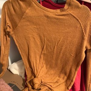 orange/yellow sweater